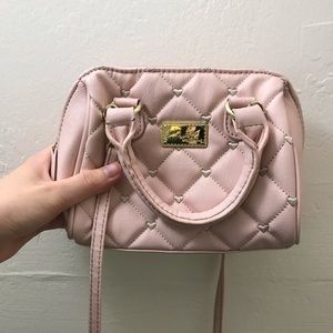 Betsey Johnson Small Pink Quilted Purse